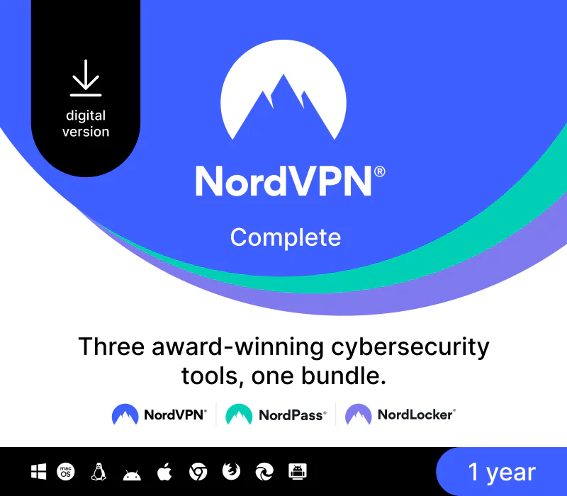 Clave Global NordVPN (1 año / 10 dispositivos)