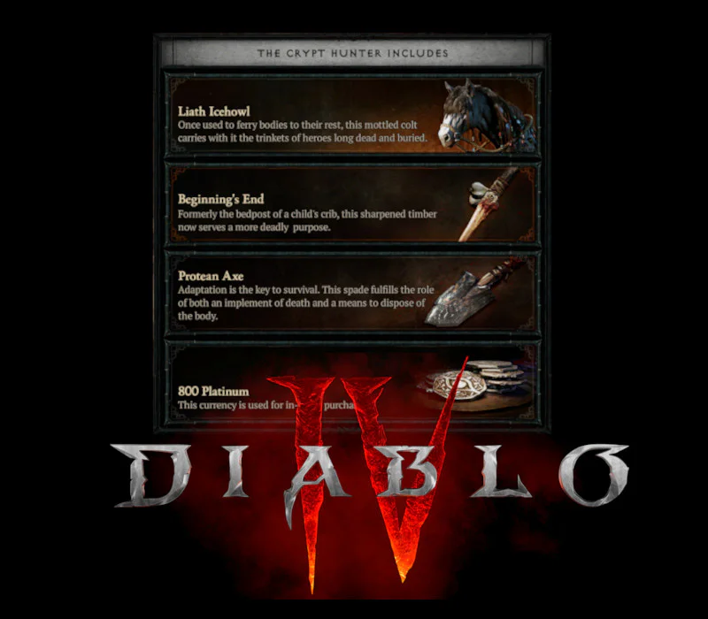 Diablo IV - Pack Cazador de la Cripta DLC Clave CD para XBOX One / Xbox Series X|S