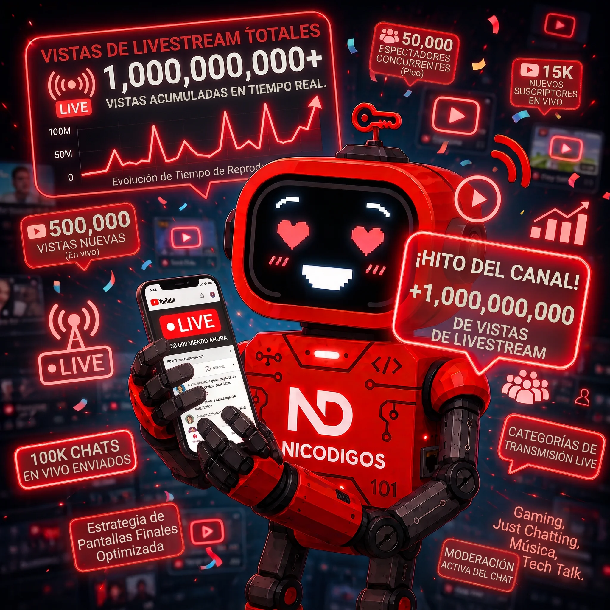 Visualizaciones en directo de YouTube